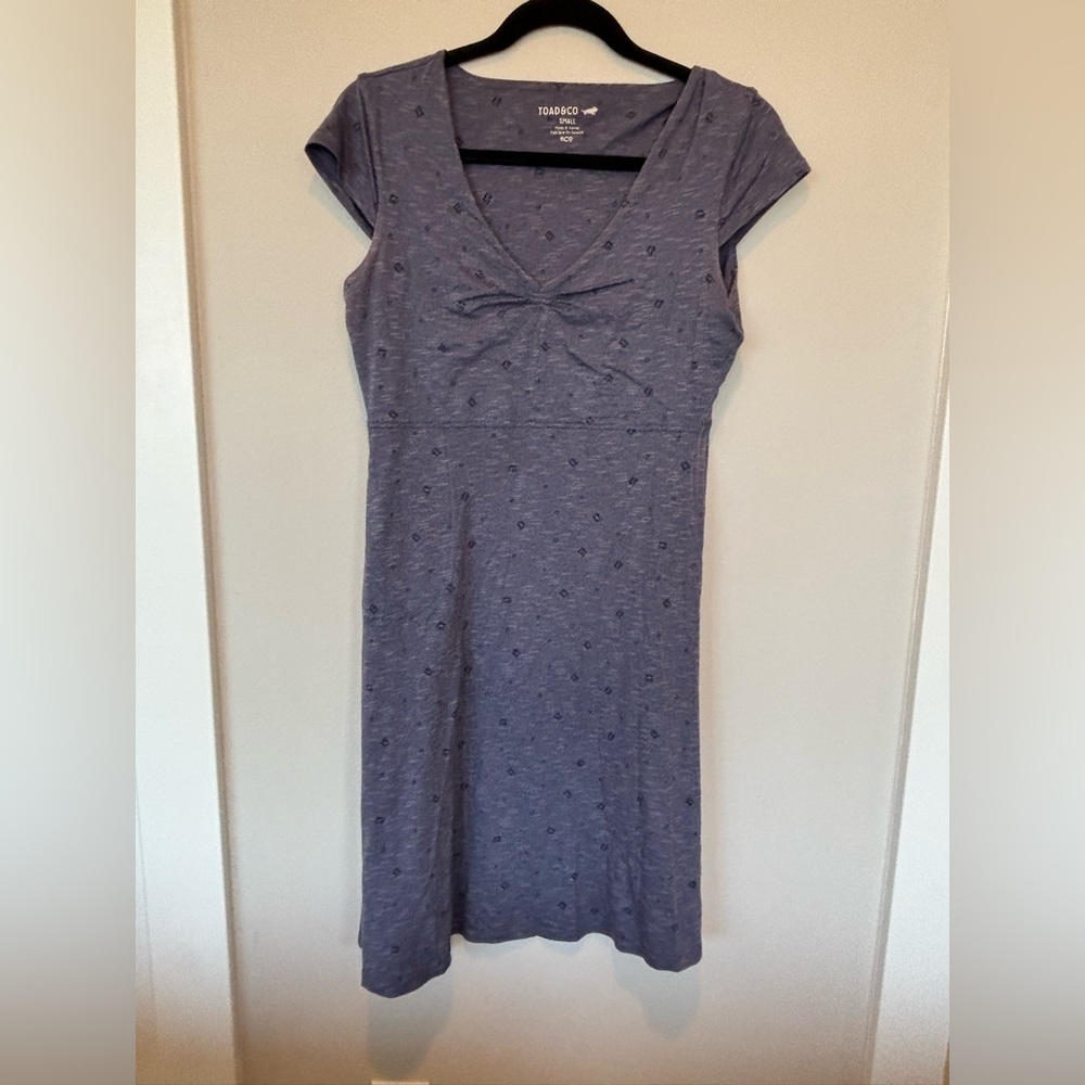 Toad&Co Heathered Gray/Blue Mini Dress Small